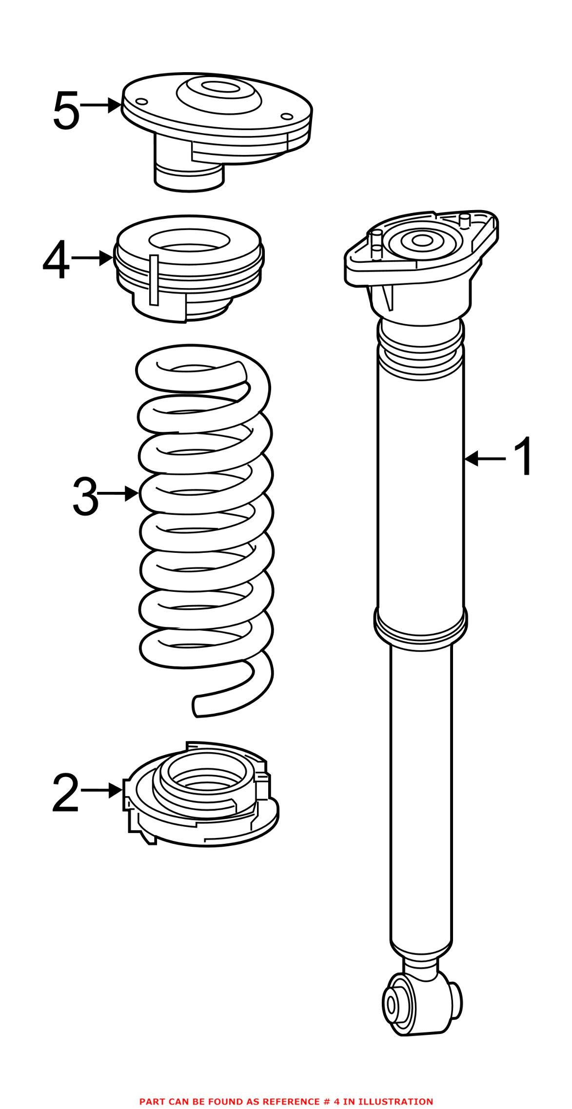 Mercedes Coil Spring Insulator - Upper 2053240484